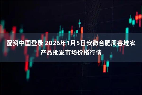 配资中国登录 2026年1月5日安徽合肥周谷堆农产品批发市场价格行情